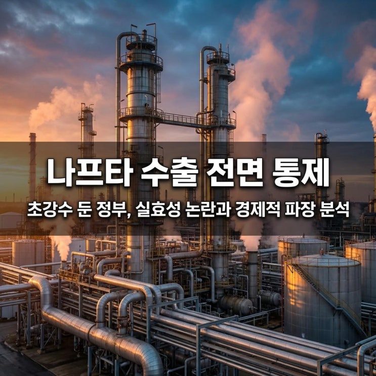  나프타 수출 전면 통제 초강수 둔 정부, 실효성 논란과 경제적 파장 완벽 분석