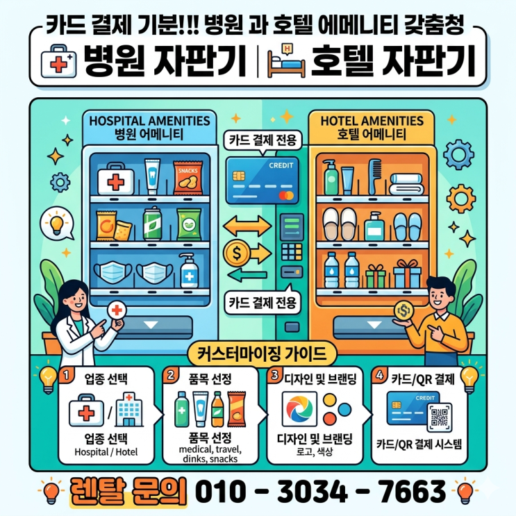  카드 결제는 기본! 병원 호텔 어메니티 자판기 설치 커스터마이징 가이드