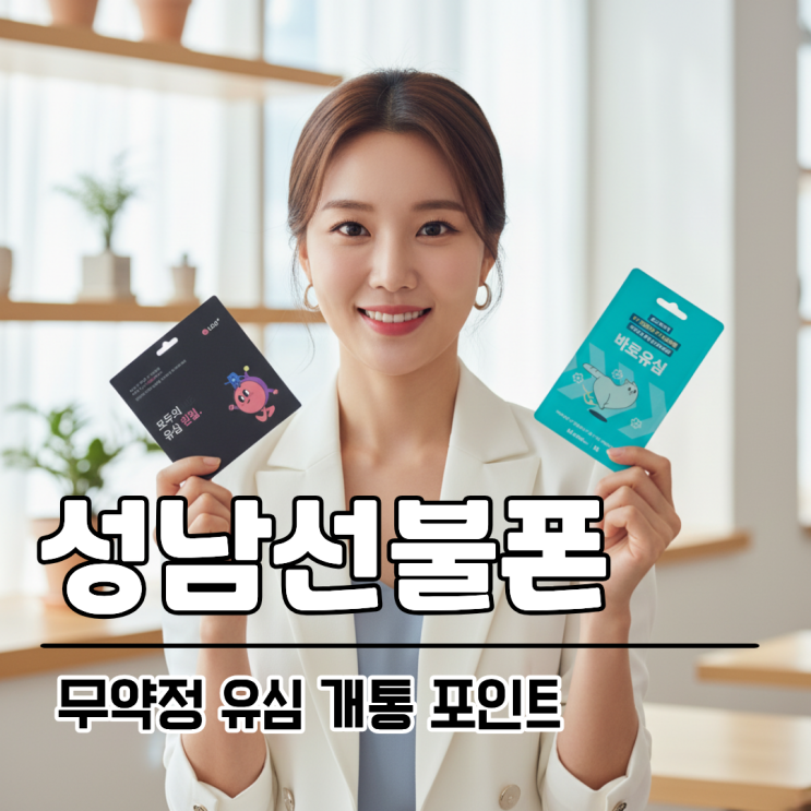  성남선불폰 무약정 온라인 유심 개통 포인트