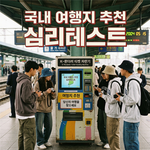  [심리테스트] 소름돋는 팩폭! 내 멘탈 맞춤 '국내 여행지 추천' (K-방랑자 테스트)
