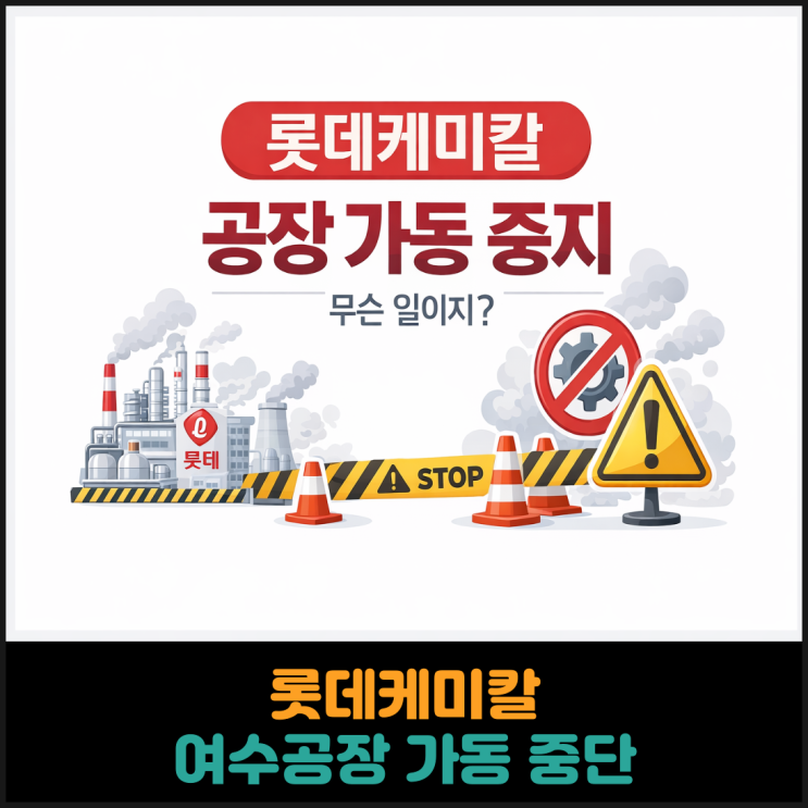  롯데케미칼 여수공장 가동 중단