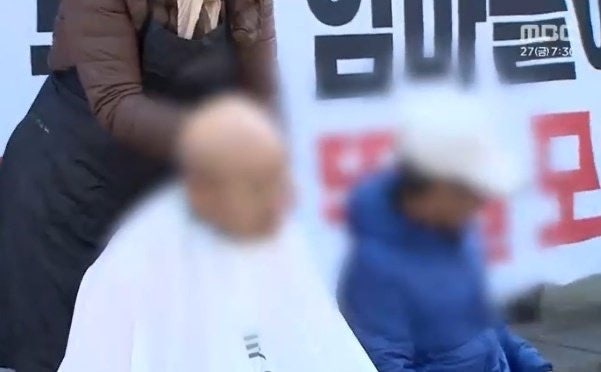 80대 노인 강제 삭발? 충북 김영환 컷오프 시위