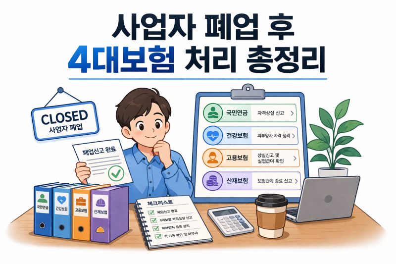 폐업 사장님 필독 2026 사업자 폐업 후 4대보험 처리 총정리