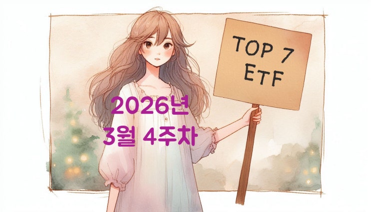  개인이 가장 많이 산 국내 ETF TOP 7 + 주간 수익률 TOP 7 | 2026년 3월 4주차