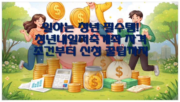  일하는 청년 필수템! 청년내일저축계좌 자격 조건부터 신청 꿀팁까지
