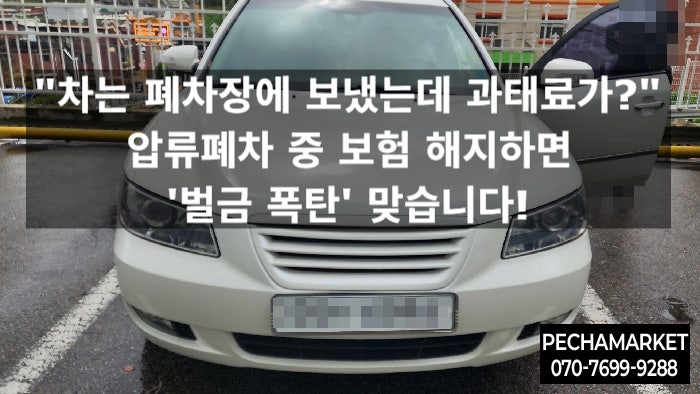  "차는 폐차장에 보냈는데 과태료가?" 압류폐차 중 보험 해지하면 '벌금 폭탄' 맞습니다!