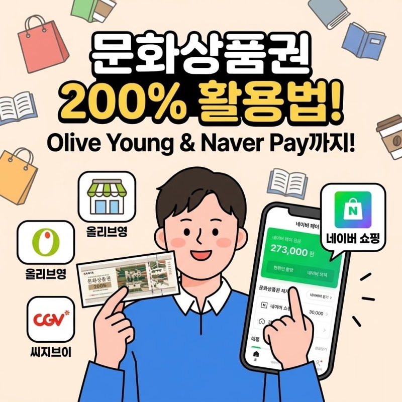 문화상품권 사용처 오프라인, 온라인 네이버페이 전환 교환 올리브영도 가능하다고?