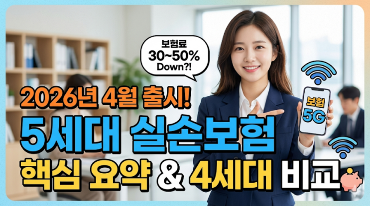  5세대 실손보험 출시! 4세대와 차이점 및 전환 가이드 (2026년 최신)