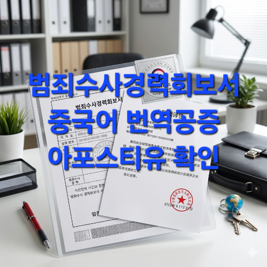  범죄경력회보서, 수사경력회보서 중국어 번역공증 및 아포스티유 진행사례