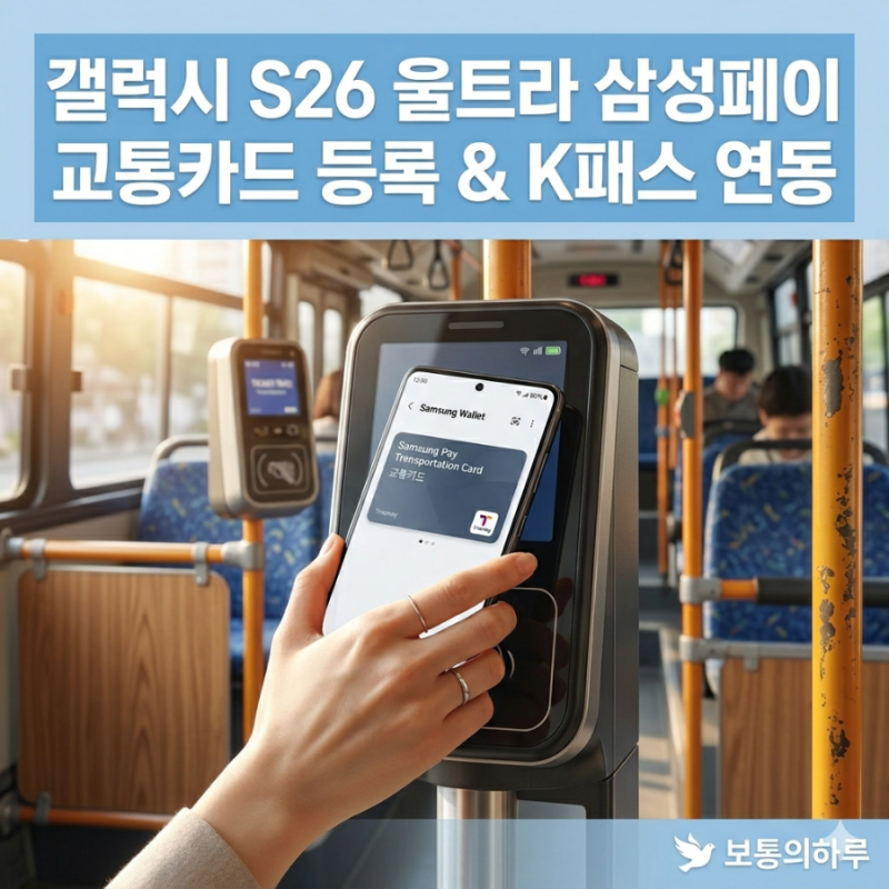 [갤럭시 S26 울트라 삼성페이 교통카드 등록] K패스 연동 및 NFC 설정 방법