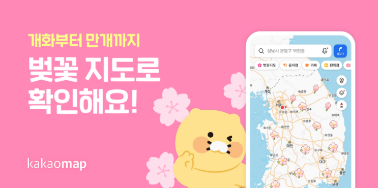  카카맵이 벚꽃 타이밍 알려드려요, 헛걸음 줄이는 법