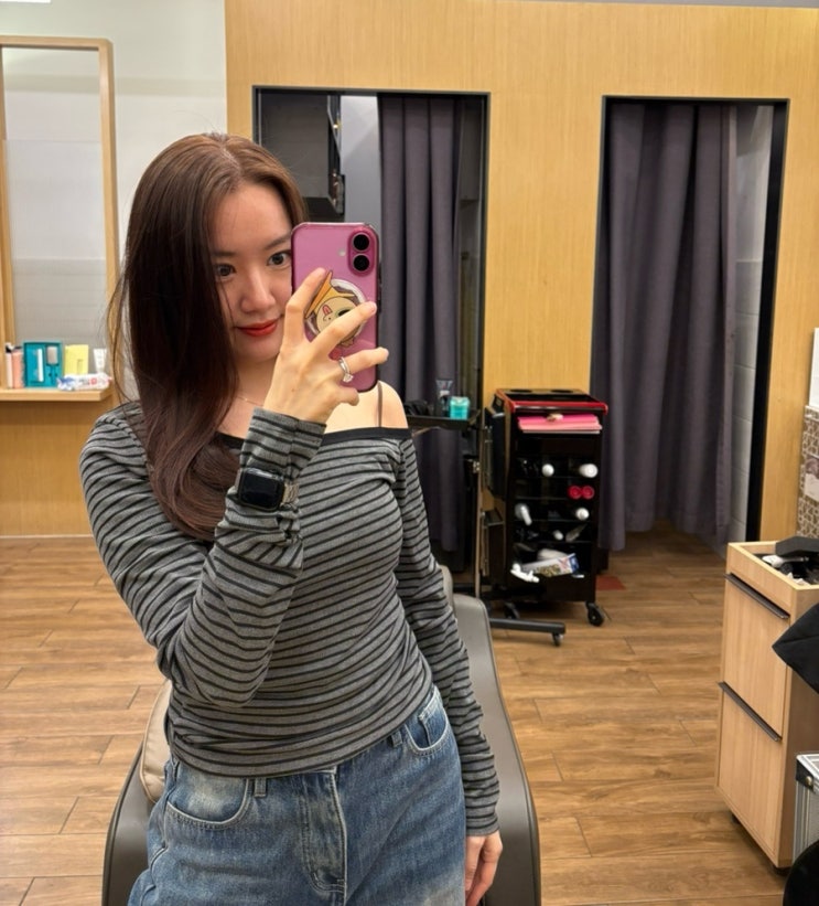  자양동 미용실 제오헤어 강변역점 뿌리염색 : 경계선 없는 컬러 연결과 시원한 두피 마사지