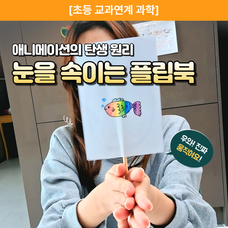 엄마표 유아 초등 과학놀이 플립북 만들기. 잔상 착시 현상 과학실험