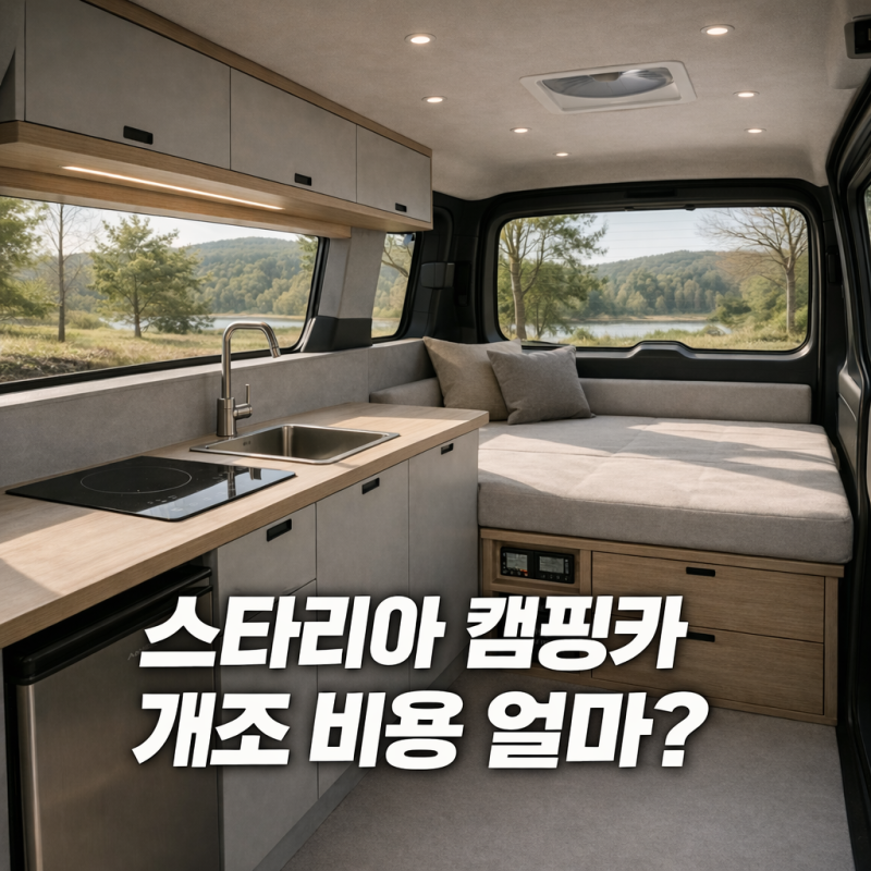 스타리아 캠핑카 개조 비용 총정리 (현실 가격 개조 업체리스트 포함)