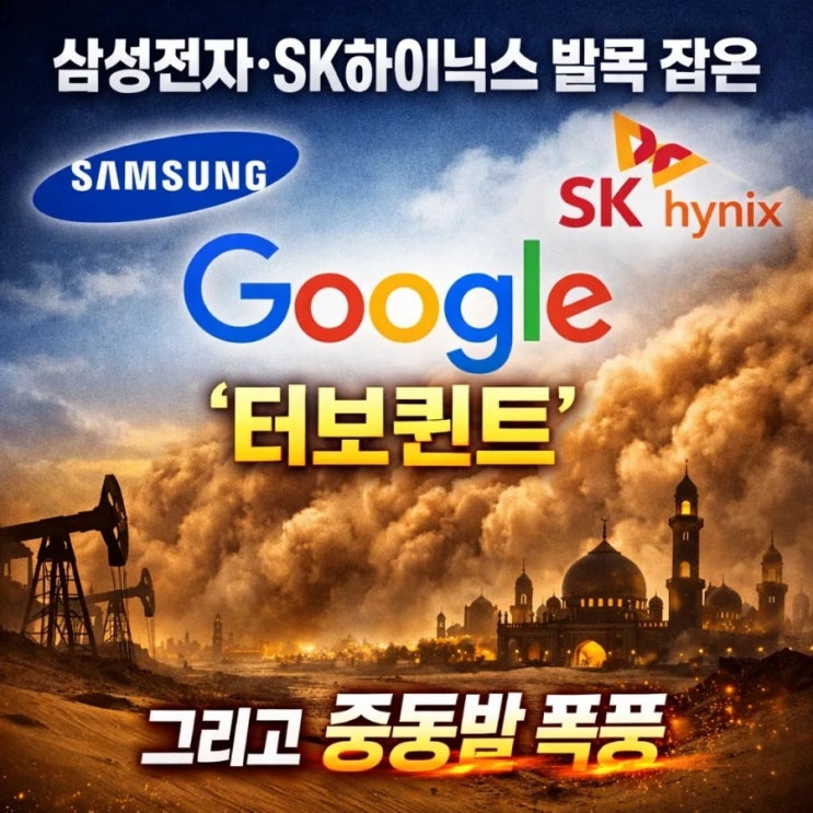  삼성전자·SK하이닉스 발목 잡은 구글 '터보퀀트', 그리고 중동발 폭풍