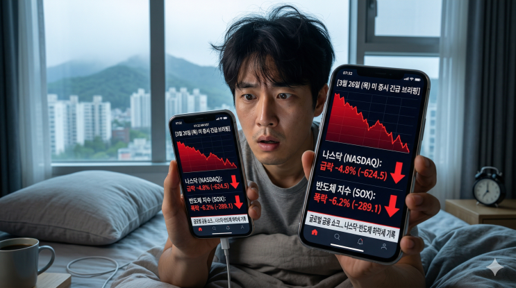  [3월 26일 경제 읽기] 나스닥·반도체 폭락의 진짜 이유: 금리 발작과 1조 달러 '빚'의 역습