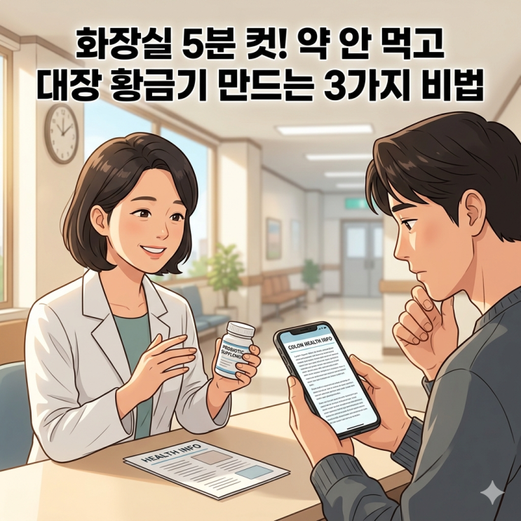  화장실 5분 컷! 약 안 먹고 대장 황금기 만드는 3가지 비법
