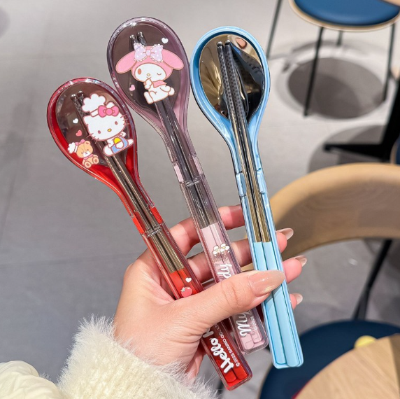  산리오 수저세트 추천 아이용 캐릭터 숟가락 젓가락 세트