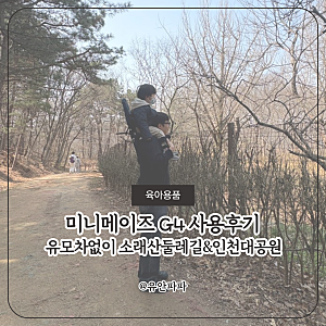 미니메이즈 아기 목마캐리어 추천, 유아등산캐리어 메고 인천대공원 소래산 둘레길 (노유모....