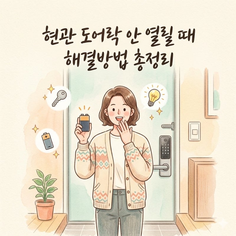 갑자기 현관 도어락 안열릴때 멘붕 막는 해결 방법 총정리