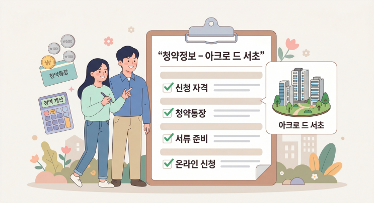   아크로 드 서초 청약 총정리 | 일정·분양가·자격조건 한눈에 보기