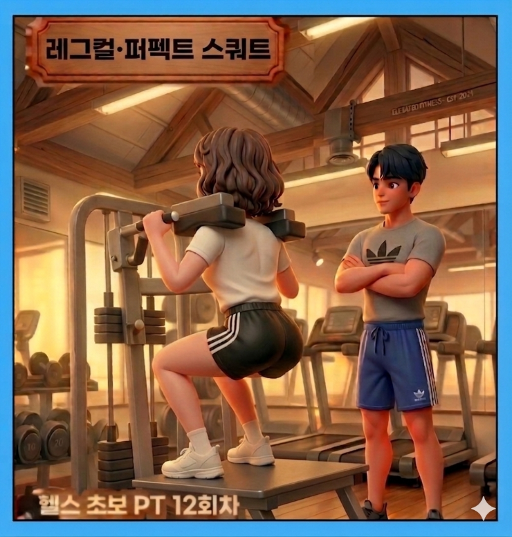 하체 운동 일지 | 레그컬·퍼펙트 스쿼트(헬스 PT 12회차)
