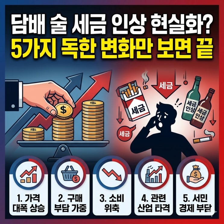  술 담배 세금 인상 현실화? 5가지 독한 변화만 보면 끝