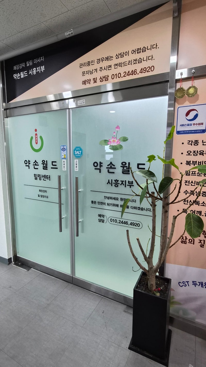 시흥체형관리 은계지구 자연치유경락 에너지테라피 잘하는곳 약손월드시흥지부 후기