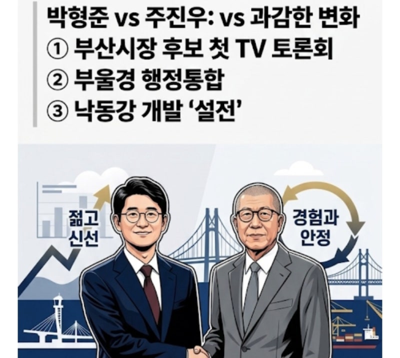 [정치 인물 포커스] 부산시장 경선 격돌: 박형준 vs 주진우, 그들의 프로필과 가족, 그리고 뜨....
