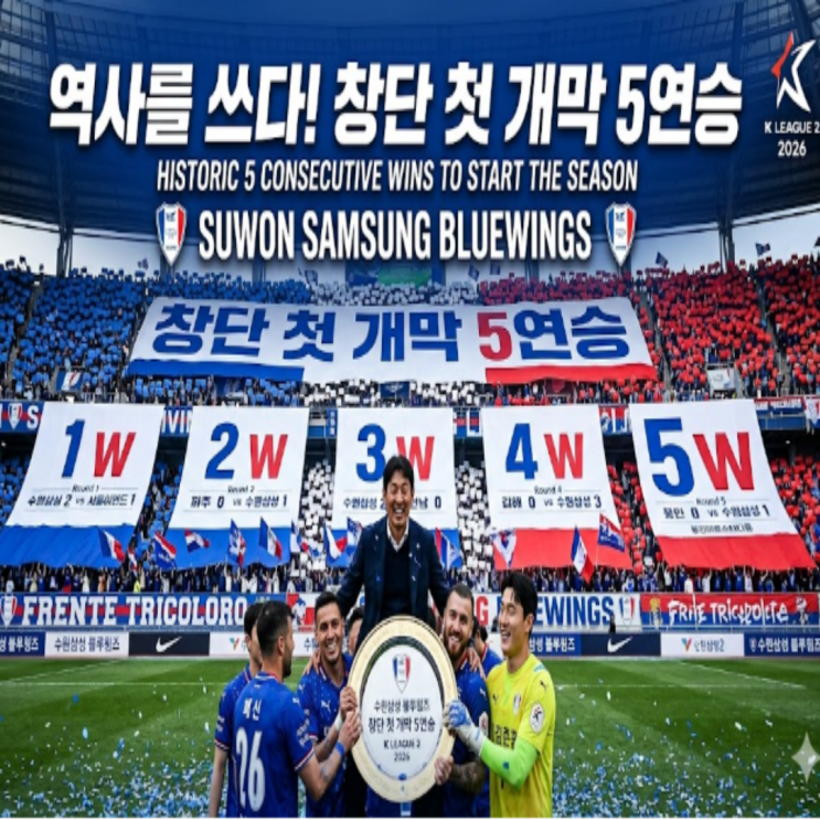 수원삼성 개막 5연승 단독선두 질주!! 용인FC전 페신의 결승골로 승리!! 하지만 이정효 감독은 1골 밖에 넣지 못해서 화가 단단히 났다!! 다음주 충북청주전 6연승 도전!!
