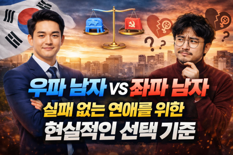 우파 남자 VS 좌파 남자, 실패 없는 연애를 위한 현실적인 선택 기준