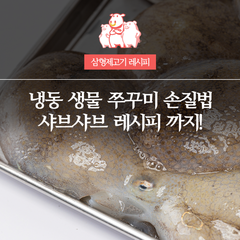 봄이 제철 냉동 생물 쭈꾸미 손질법 + 샤브샤브 레시피 까지!