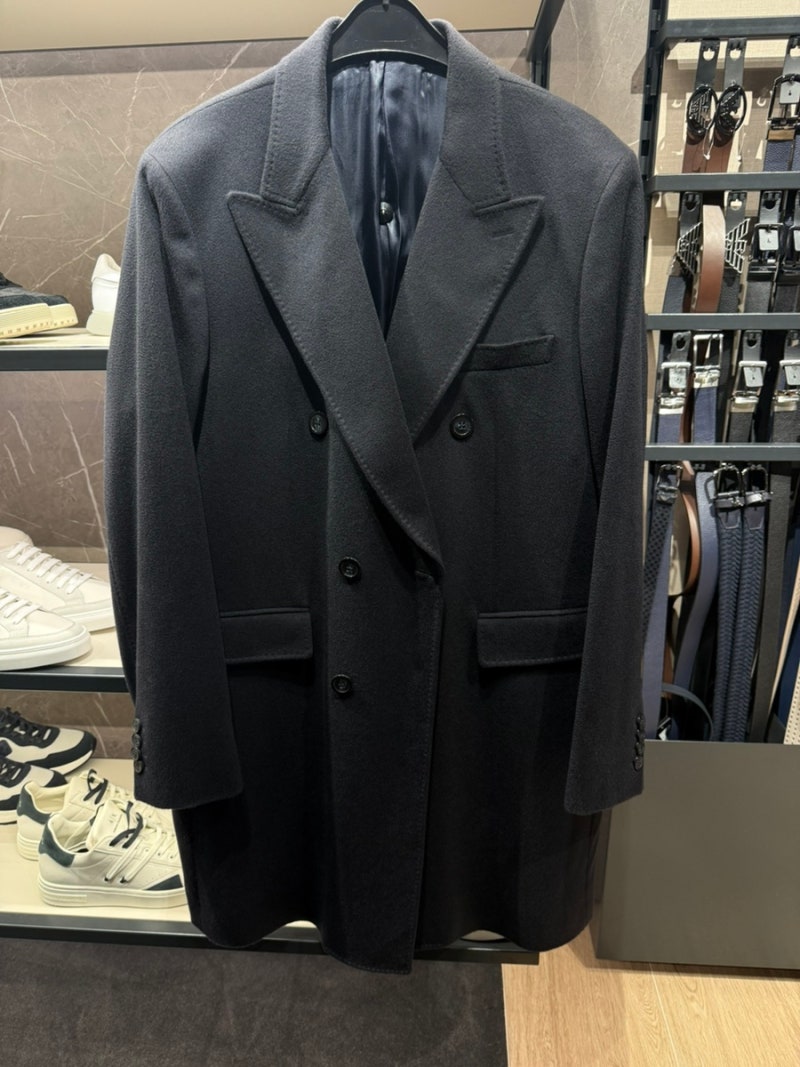70퍼 줍줍  EMPORIO ARMANI 엠포리오 아르마니 100프로 캐시미어 남성 롱 코트 70만원