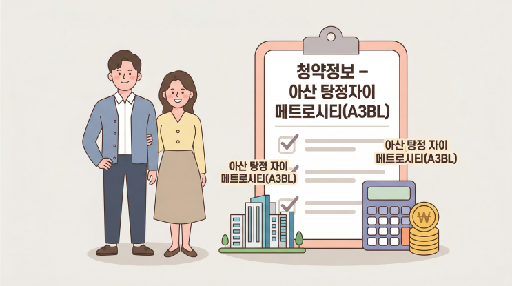   아산탕정자이 메트로시티 A3BL 청약 완벽 정리 | 2026 분양가·일정·자격 총정리