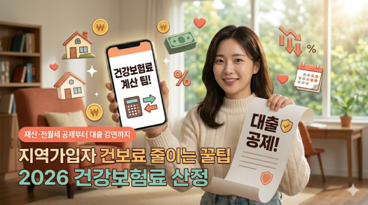  2026 지역건강보험료 산정 기준 총정리: 재산·전월세 공제부터 주택 대출 감면까지