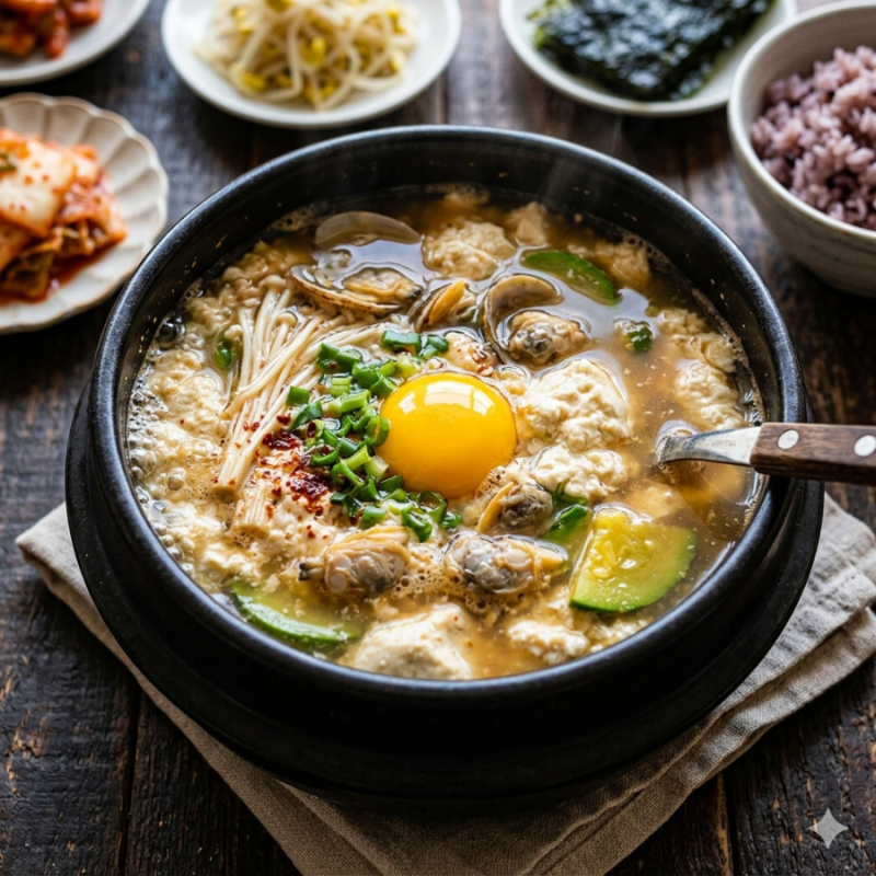 아침을 깨우는 맑은 순두부찌개 만드는 법 : 양념장 없이 깊은 맛 내는 비법 레시피