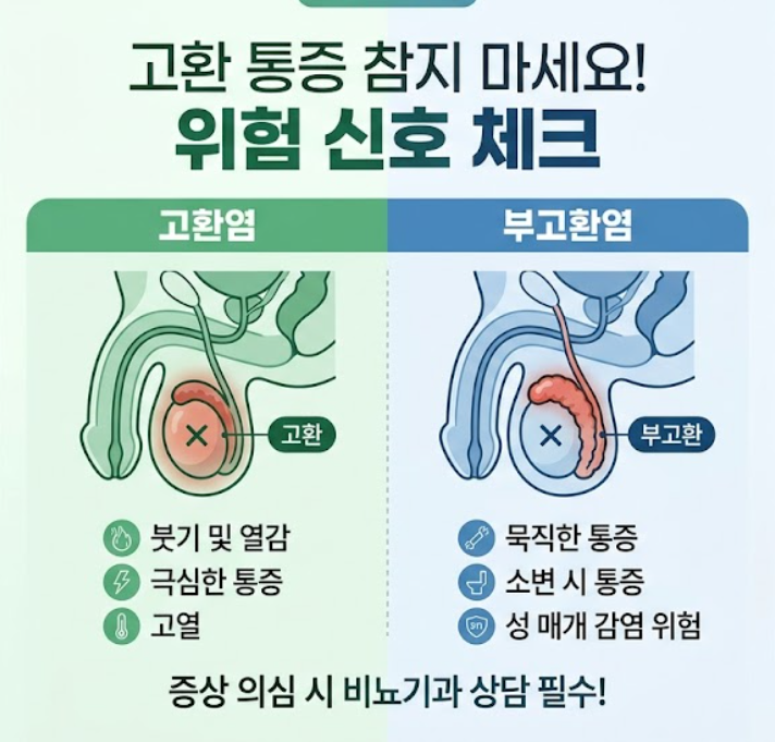 고환 통증 참지 마세요! 고환염 증상과 부고환염이 보내는 위험 신호