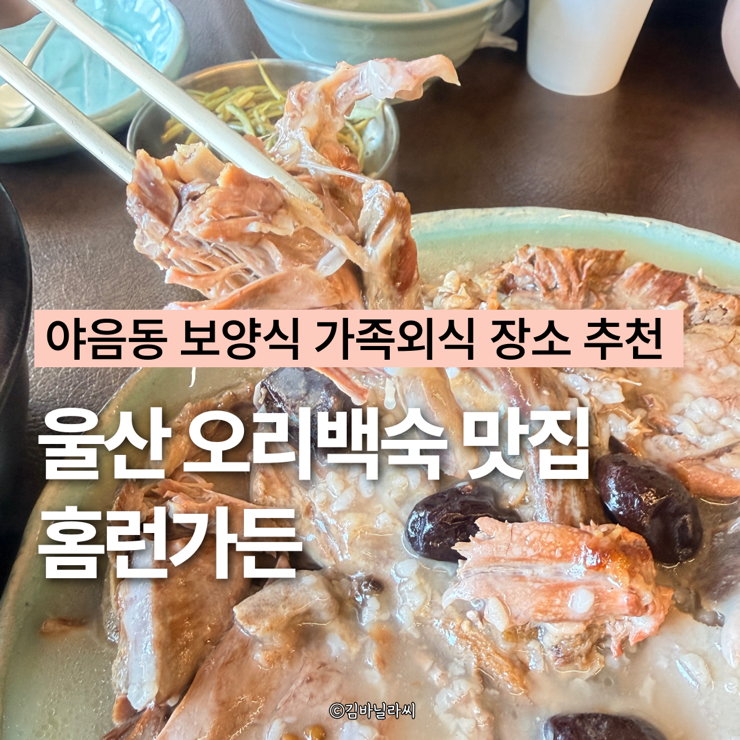  울산 야음동 맛집 홈런가든 누룽지오리백숙 몸보신 보양식 가족외식 룸식당