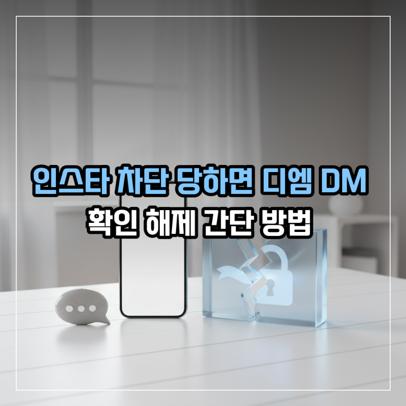 인스타 차단 당하면 디엠 DM 확인 해제 간단 방법