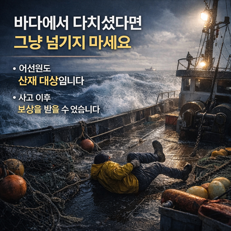  어선원도 산재 대상입니다 사고 후 보상받는 방법 정리