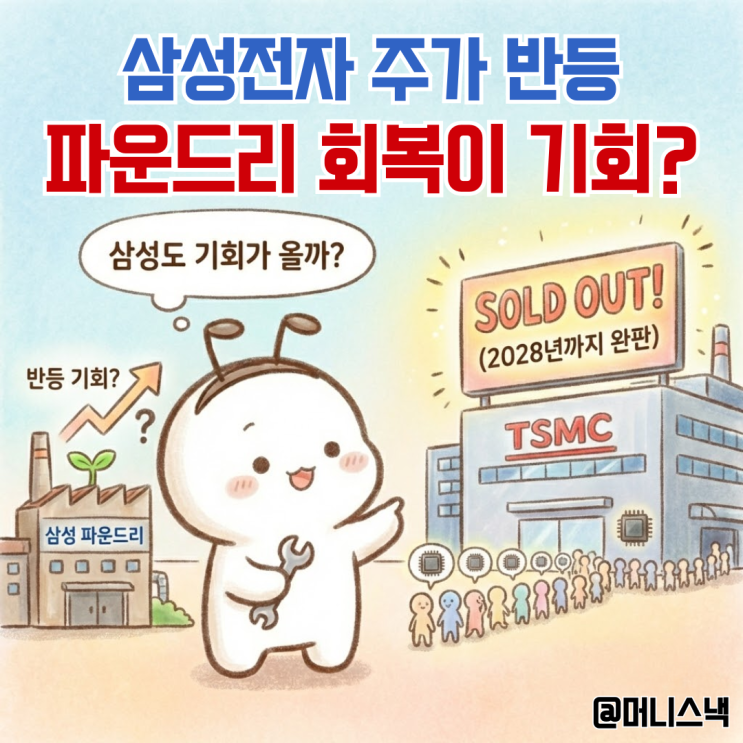 삼성전자 주가 파운드리로 반등기회? TSMC 2028년까지 완판!