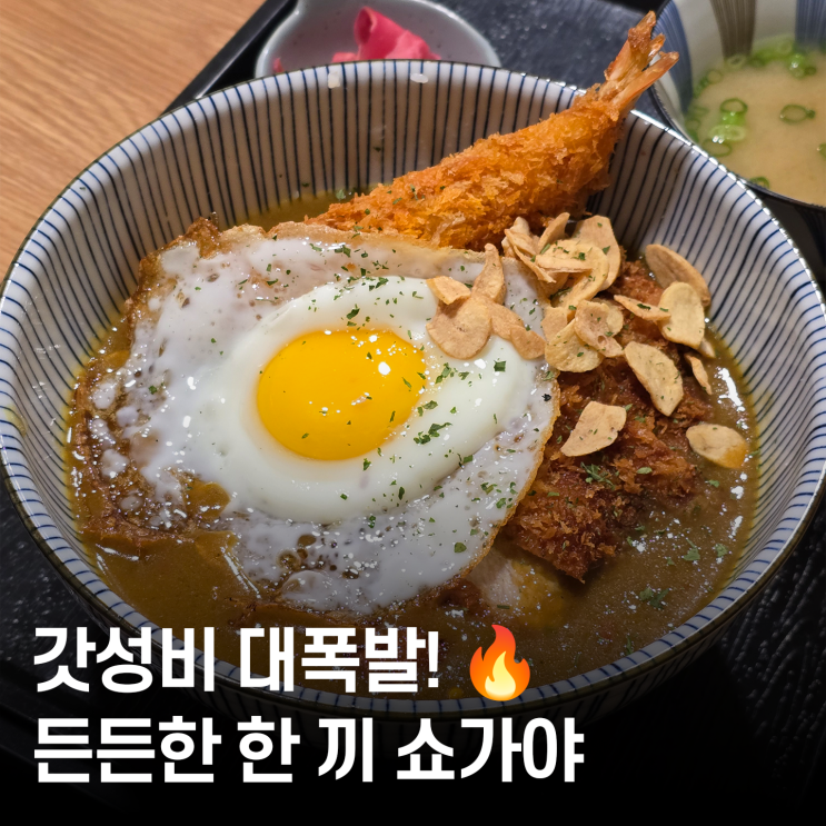  대전 쇼가야 갈마동 일식 추천 ｜ 덮밥 한 그릇의 행복! 가츠카레 & 시오타래야키 후기