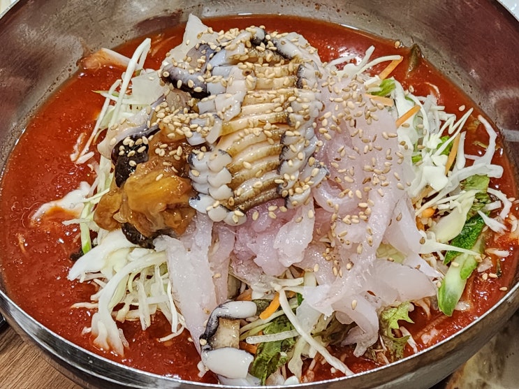  고성 물회 맛집, 파인리즈cc 근처 선영이네물회전문점