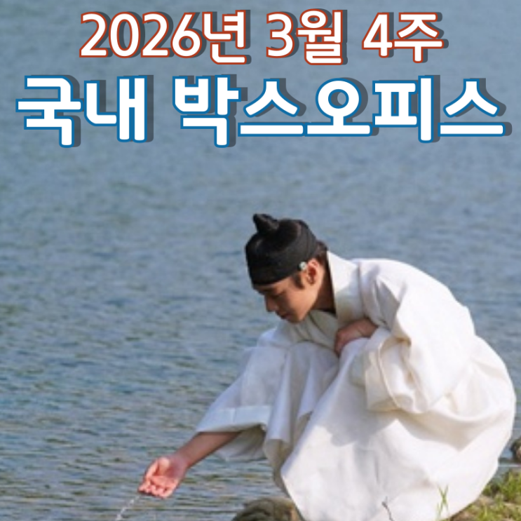  [2026년 3월 4주 국내 박스오피스] 8주 연속 1위 지킨 '왕과 사는 남자' 1561만 돌파
