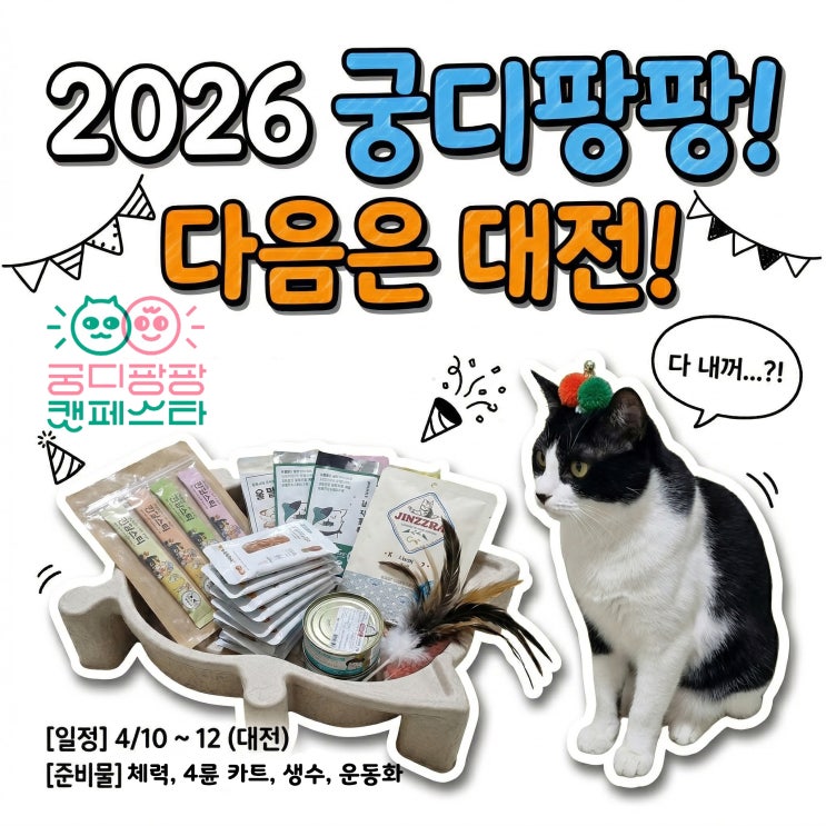  궁디팡팡 2026 상반기 하반기 전체일정 및 사전 필수준비물 사냥꿀팁!