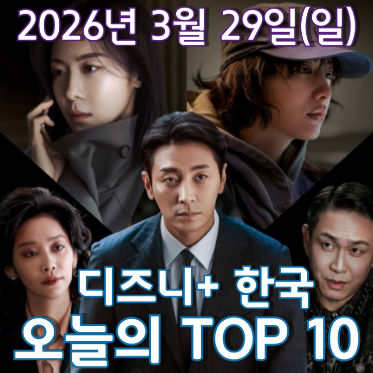  [3월 29일] 디즈니+ 한국 TOP 10 - 식지 않는 '클라이맥스' 인기