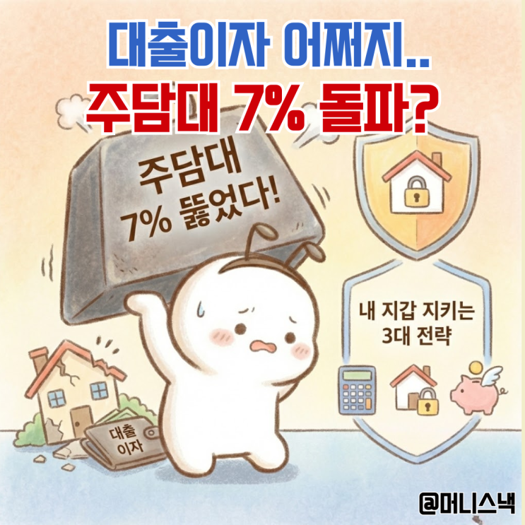  대출 이자 어쩌나.. 주담대 7% 뚫었다! 내 지갑 지키는 3대 전략