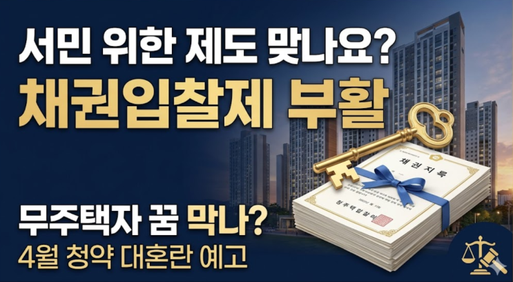  "서민 위한 제도 맞나요?"...주택채권입찰제 부활, 무주택자 꿈 막나?