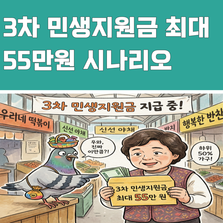  3차 민생지원금 "최대 55만원" 하위 50% 조건 보니