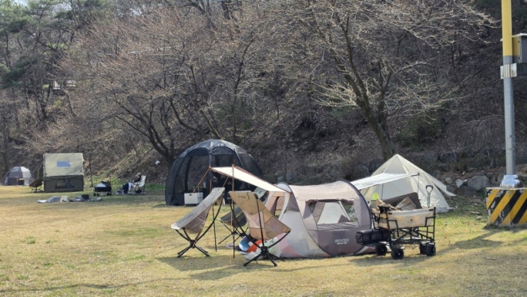  대전 근교 노지 캠핑 벚꽃 명소 동구 초지공원 놀이터 바베큐장 있는 무료 캠핑장 아이와 가볼만한곳 추천